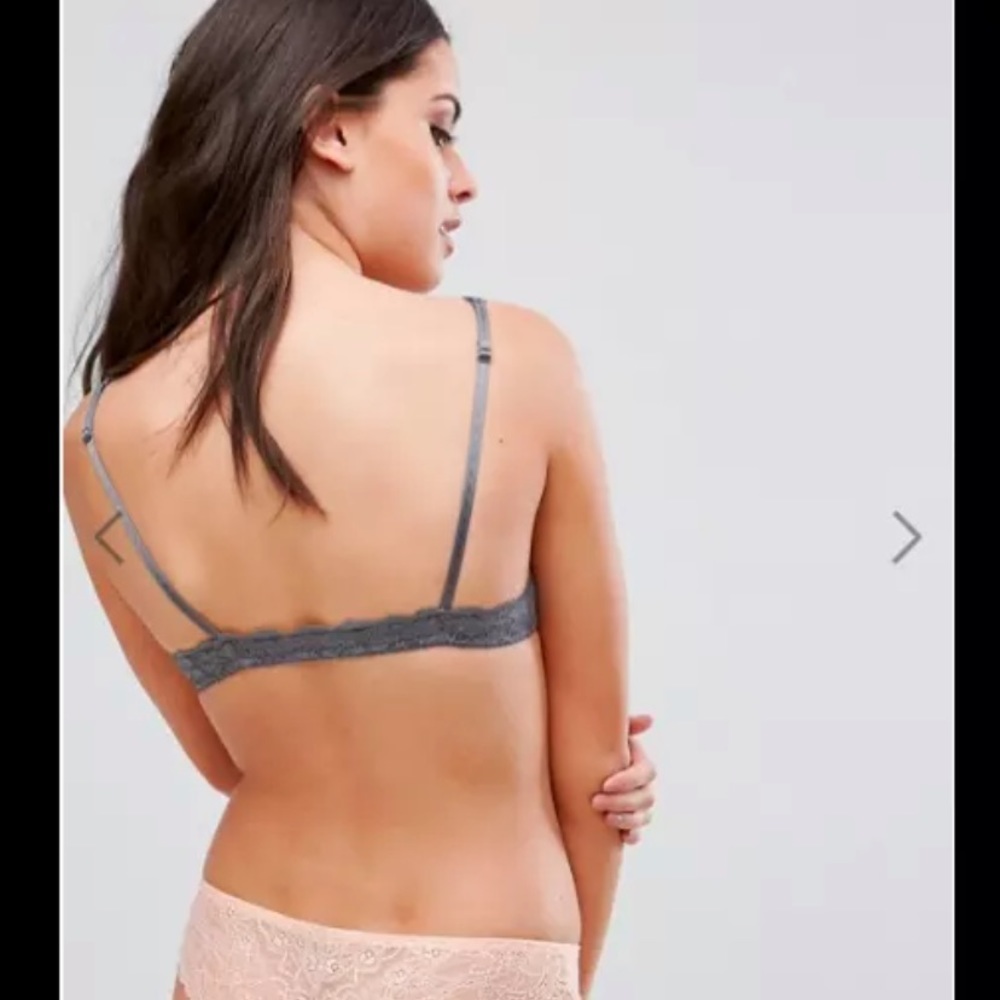 NWT Free People Front Strap Triangle Bra XS Gray X-Small - Picture 4 of 9